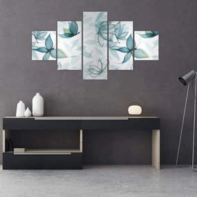 Obraz - Niebieskie motyle (125x70 cm)