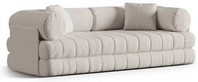 Beżowa rozkładana sofa z materiału bouclé 206 cm Kemi – Cosmopolitan Design