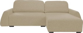 Narożnik ALMI Prawostronny z funkcją spania, wolnostojący tkanina EXCITE ME 04 Cappucino