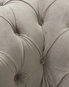 Fotel Chesterfield Classic Velvet Light Grey 118x96x77cm