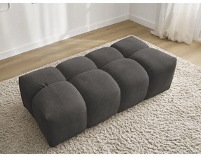 Ciemnoszary podnóżek z materiału bouclé Everest – Bobochic Paris