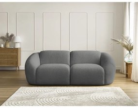 Szara sofa z materiału bouclé 230 cm Tina – Bobochic Paris