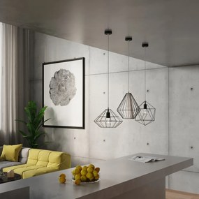 Lampa wisząca UMBERTO czarna SOLLUX  LIGHTING