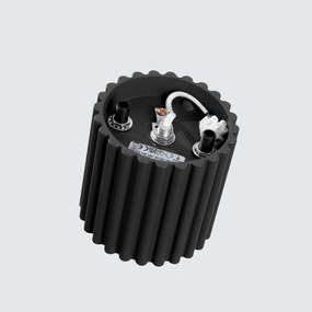 Plafon AURA 1 czarny GU10 ryflowany SOLLUX  LIGHTING