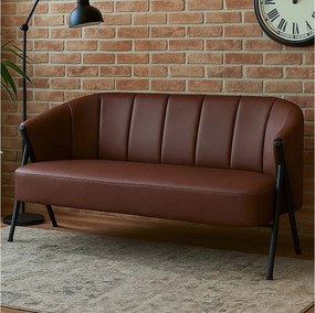 Sofa dwuosobowa MCW-P30,  rdzawoczerwona