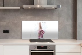 Panel szklany do Kuchni Różowe Pointy Baletowe