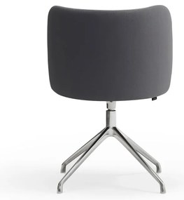 Ciemnoszary tapicerowany fotel jadalniany Mogi – Teulat