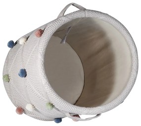 Jasnobrązowy tekstylny dziecięcy kosz na zabawki ø 30x35 cm Taupe – Kindsgut