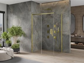 Mexen Omega kabina prysznicowa rozsuwana 120 x 80 cm, transparent, złota - 825-120-080-50-00