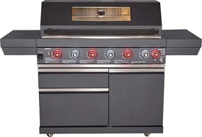 GRILL GAZOWY PREMIUM 6+1 PALNIKÓW DUŻY RUSZT ŻELIWNY GB601