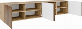 Szafka RTV wisząca LIVO 200 cm do Salonu pod Telewizor - Dąb artisan