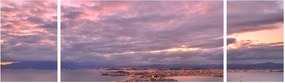 Obraz - Zmierzch nad miastem (170x50 cm)