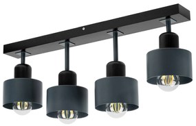 Antracytowo-czarna lampa sufitowa, czteropunktowy spot DAN60x7SC z dre