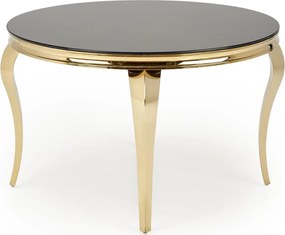 Złoty okrągły stół w stylu retro Reginald 2 Halmar