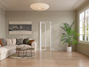 Drzwi aluminiowe rewersyjne ze szkła hartowanego - W204 x S83 cm - Białe - LOXTON