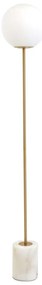 Biało-złota lampa stojąca (wysokość 156 cm) Medina – Light &amp; Living