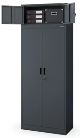 Szafa JAN Compact 1750 x 800 x 400 mm, antracytowa