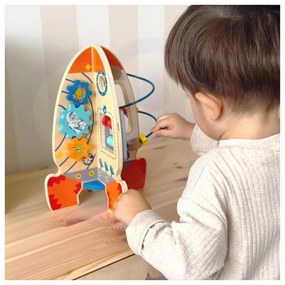 Tooky toy duża drewniana zabawka edukacyjna wielofunkcyjna rakieta