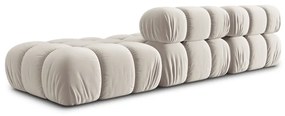 Beżowa aksamitna sofa modułowa 282 cm Bellis – Micadoni