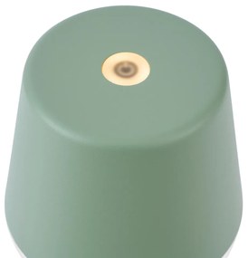 Zewnetrzna Lampa stołowa zielona z LED IP65, ładowalna ze stacją ładującą - Bass Nowoczesny Oswietlenie zewnetrzne