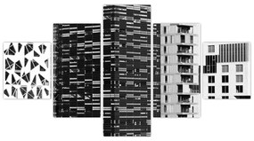 Obraz architektury czarno-białej (125x70 cm)