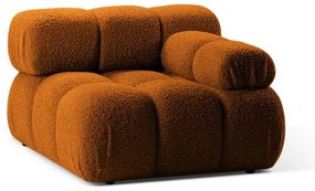Pomarańczowy moduł sofy z materiału bouclé (prawostronny) Bellis – Micadoni Home