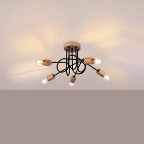 Żyrandol EMBER 5 czarny SOLLUX  LIGHTING