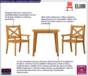 Zestaw mebli ogrodowych z drewna akacjowego D4-H49