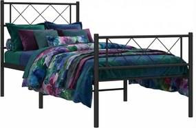 Czarne metalowe łóżko loftowe 90x200 cm W6-P20