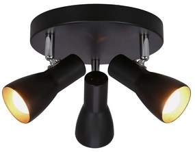 Lampa sufitowa w kolorze matowej czerni z metalowym kloszem 29x29 cm Picardo – Candellux Lighting