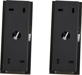 Zestaw 2 nowoczesnych lamp ściennych ciemny brąz z LED - Plaza