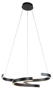 Designerska lampa wisząca szara z 3-stopniowym ściemnianiem LED - FrankDesignerski Oswietlenie wewnetrzne