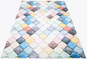 Nowoczesny dywan pokojowy w kolorowe kwadraty B5-H82