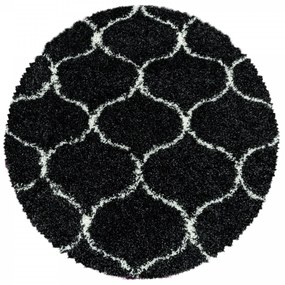 Dywan shaggy Salsa koniczyna antracyt 80 cm x 80 cm koło