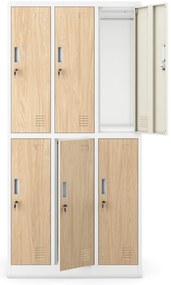 IGOR cabinet white RAL9003 golden oak H1850*W900*D450
