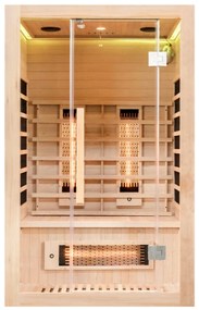 Sauna wewnętrzna niskotemperaturowa infrared na podczerwień 2 - 3 osobowa 120 x 105 CM