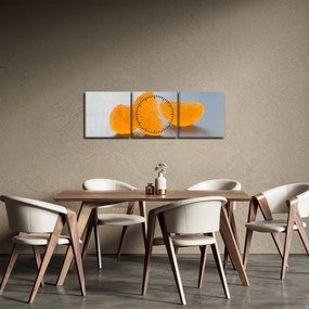 Obraz mandarynek (z zegarem) (90x30 cm)