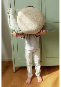 Kremowo-szałwiowy tekstylny dziecięcy kosz na zabawki 60x24x30 cm Big Snail – Lorena Canals