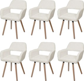 Krzesło do jadalni MCW-A50 II (zestaw 6 sztuk),  kremowe