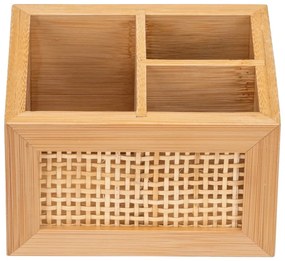 Bambusowy organizer łazienkowy Wenko Allegre, 12x9 cm