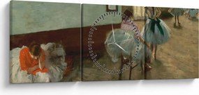 Obraz - Edgar Degas, The Dance Lesson, reprodukcje (z zegarem) (90x30 cm)
