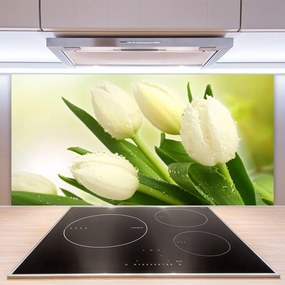 Szkło do Kuchni na Ścianę Wiosenny Bukiet Tulipanów
