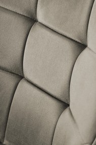 Krzesło do jadalni obrotowe z podłokietnikami beżowe welurowe K588