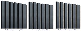 Akustyczne panele lamelowe 2 szt. antracyt C4-A54