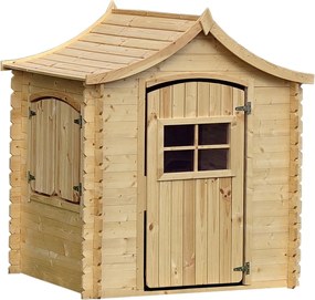 Drewniany domek dla dzieci z podłogą - M550