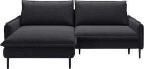 Narożnik GLOSSY z funkcją spania Lewostronny zestaw z poduszkami wolnostojący tkanina BUBBLE 17 WERSAL