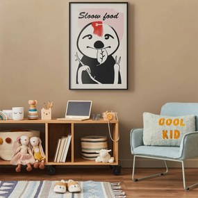 Plakat Leniwiec trendsetter 29,7x42 cm z ramą czarną z marginesem ARTGEIST B