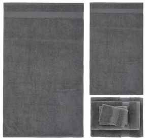 Ciemnoszare bawełniane ręczniki frotte zestaw 6 szt. Anti-Bacterial – Catherine Lansfield