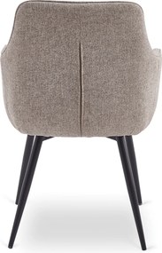 Krzesło Tapicerowane do Salonu PALMA Cappuccino Nowoczesne