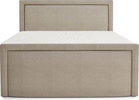 Beżowe łóżko kontynentalne ze schowkiem 200x200 cm Fresco – Maison de Rêve